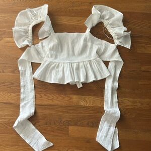 FRANCESCA'S white tie top